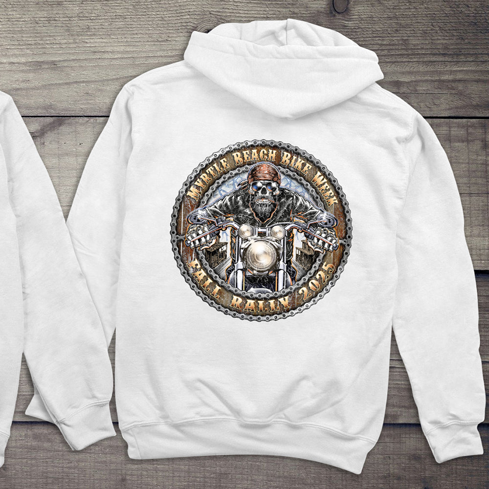 Myrtle Beach Skull Biker Hoodie