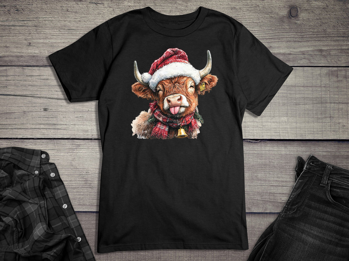 Christmas Highland Cow T-Shirt