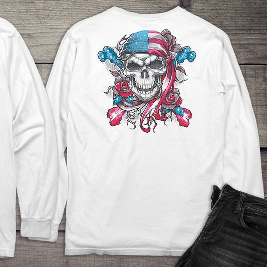 American Skull Bandana Long Sleeve Tee