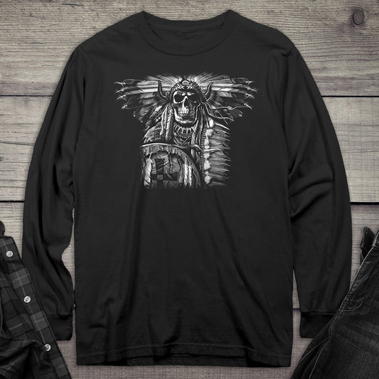 Indian Skull Long Sleeve Tee