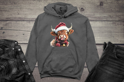 Christmas Highland Cow Hoodie