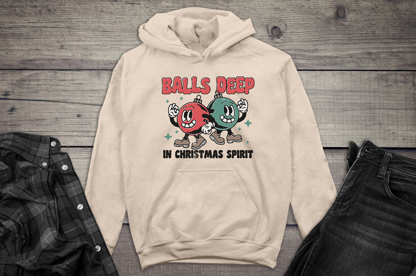 Balls Deep In Christmas Spirit Hoodie