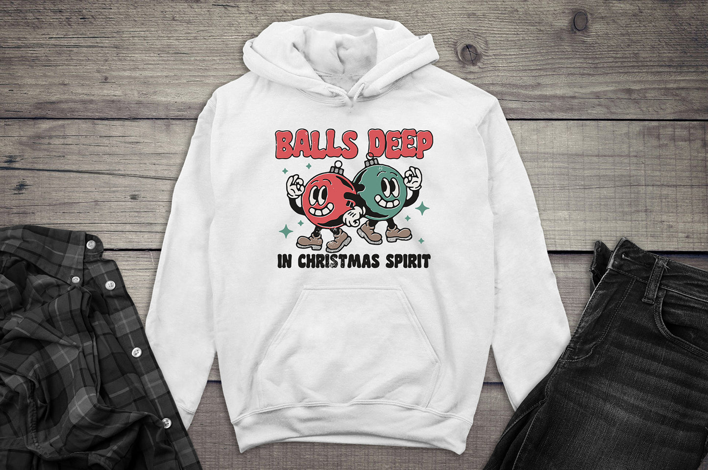 Balls Deep In Christmas Spirit Hoodie