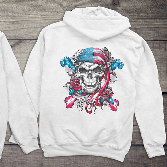 American Skull Bandana Hoodie