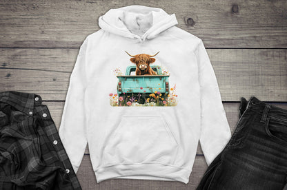 Highland Cow Truck Hoodie