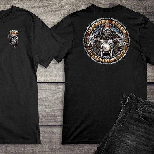 Daytona Beach Skull Biker T-Shirt
