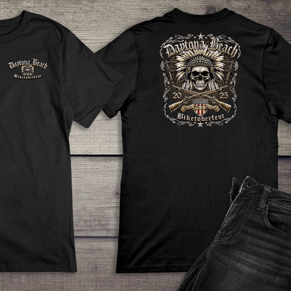 Daytona Beach Chief Skull T-Shirt