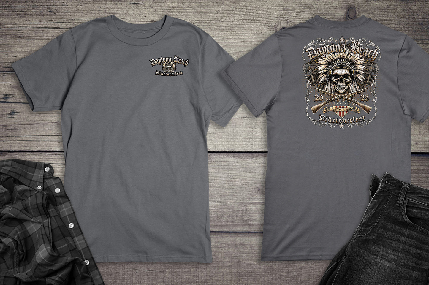 Daytona Beach Chief Skull T-Shirt