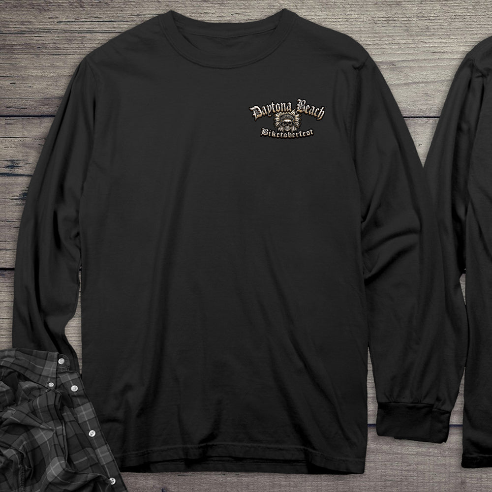 Daytona Beach Chief Skull Long Sleeve Tee