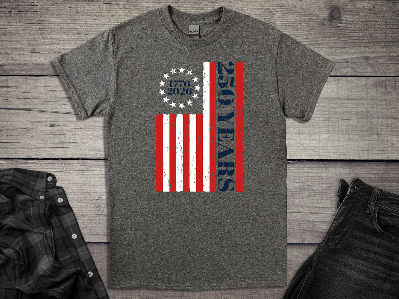 USA 250 Years Flag T-Shirt