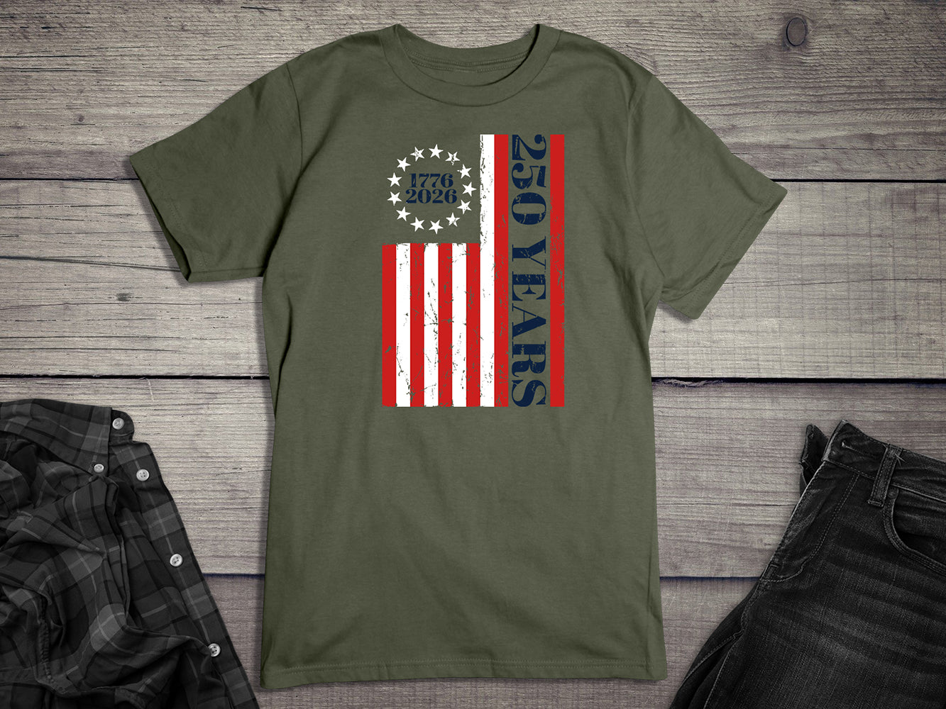 USA 250 Years Flag T-Shirt