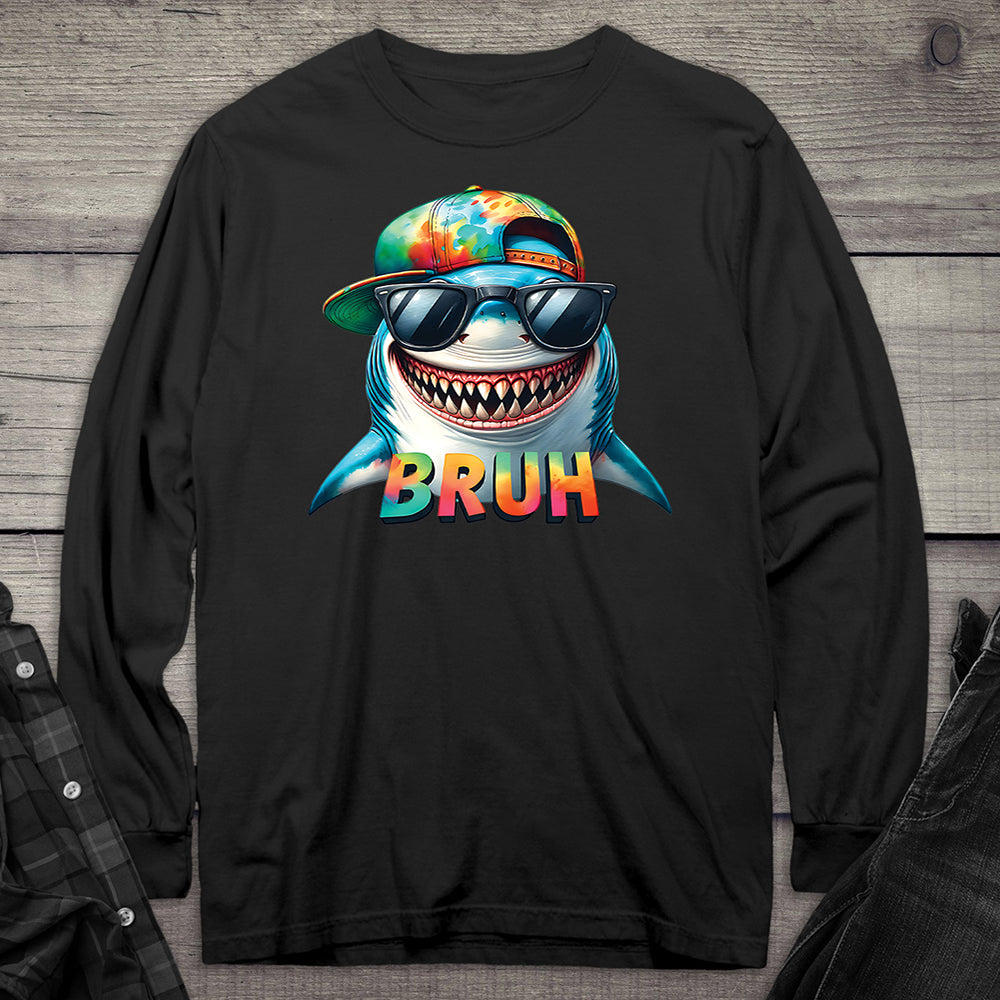 Bruh Shark Long Sleeve Tee
