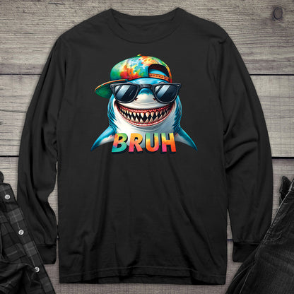 Bruh Shark Long Sleeve Tee