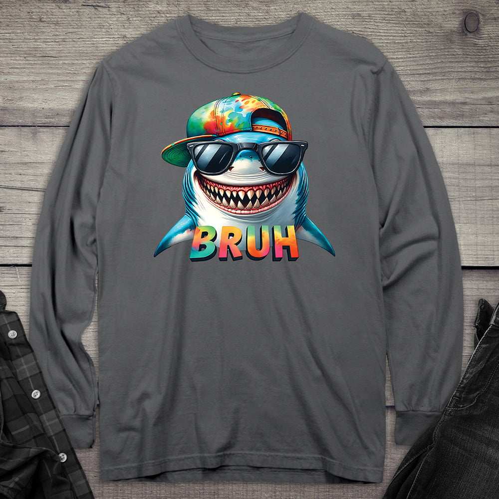 Bruh Shark Long Sleeve Tee