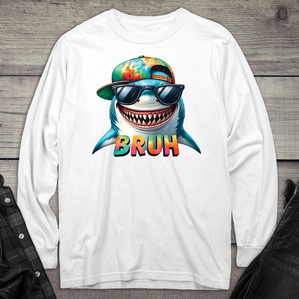Bruh Shark Long Sleeve Tee