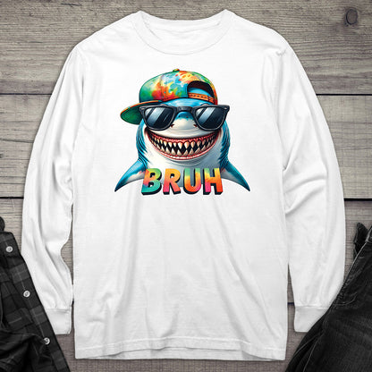 Bruh Shark Long Sleeve Tee