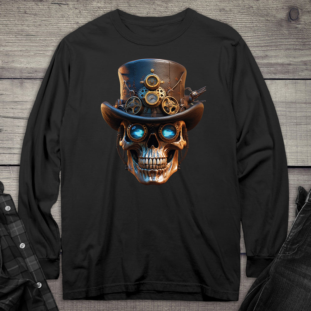 Steampunk Skull Long Sleeve Tee