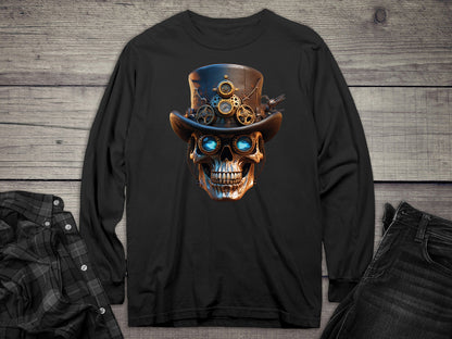 Steampunk Skull Long Sleeve Tee