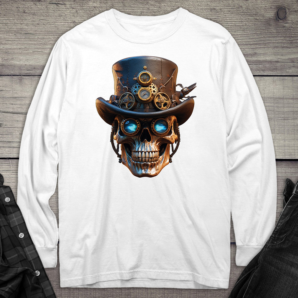 Steampunk Skull Long Sleeve Tee