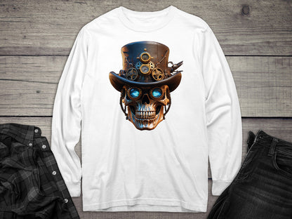 Steampunk Skull Long Sleeve Tee