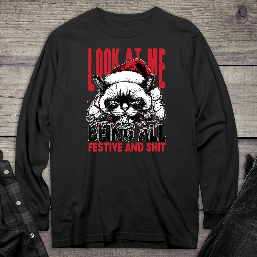 Look At Me Cat Long Sleeve Tee