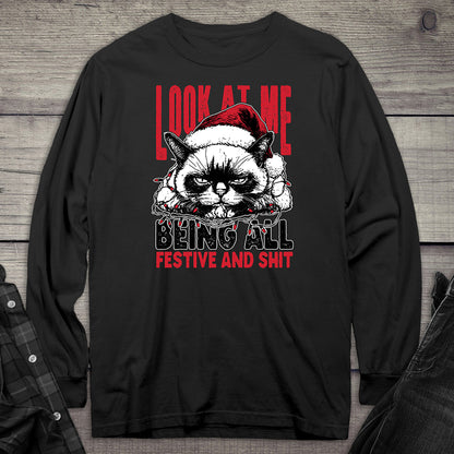 Look At Me Cat Long Sleeve Tee