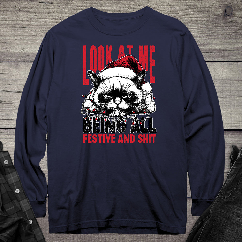 Look At Me Cat Long Sleeve Tee