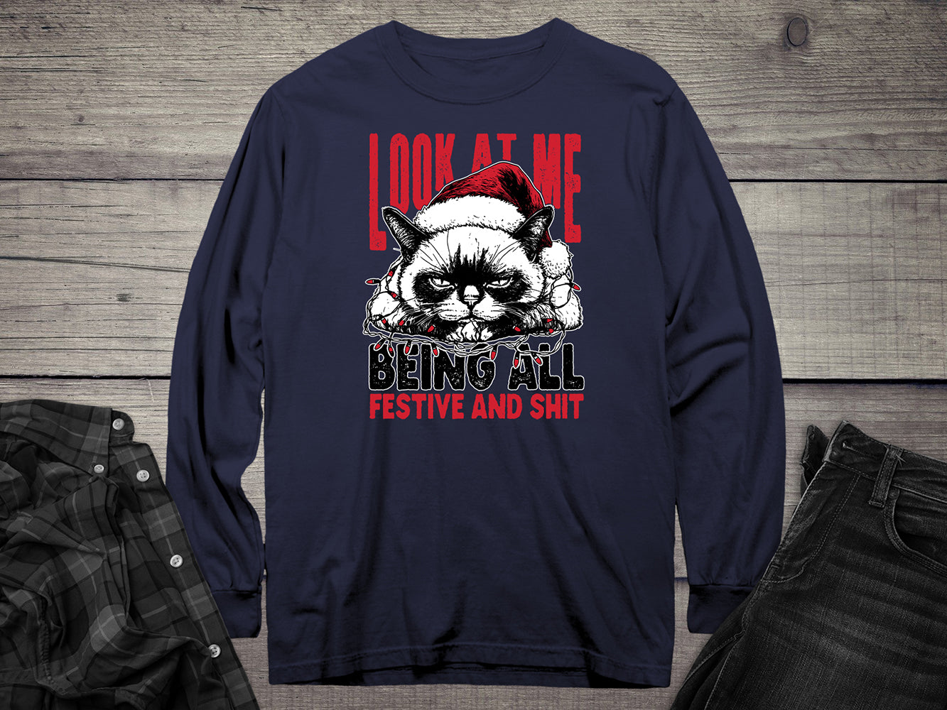 Look At Me Cat Long Sleeve Tee