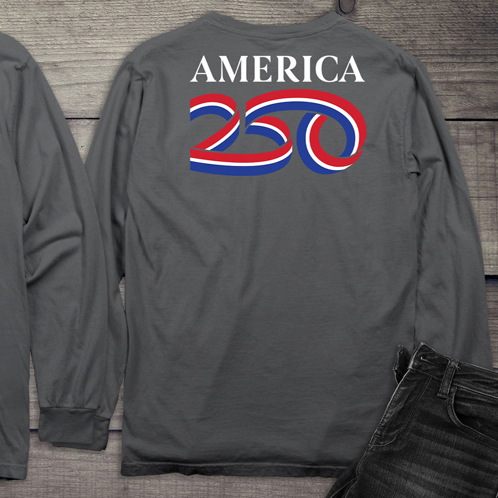 Official USA 250 White Long Sleeve Tee