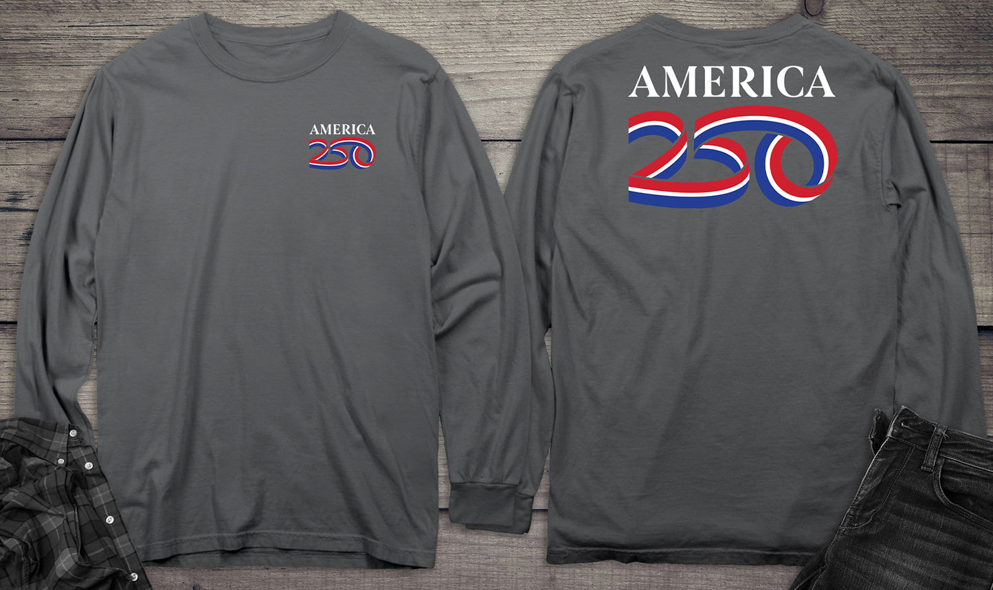 Official USA 250 White Long Sleeve Tee