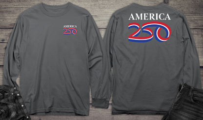 Official USA 250 White Long Sleeve Tee