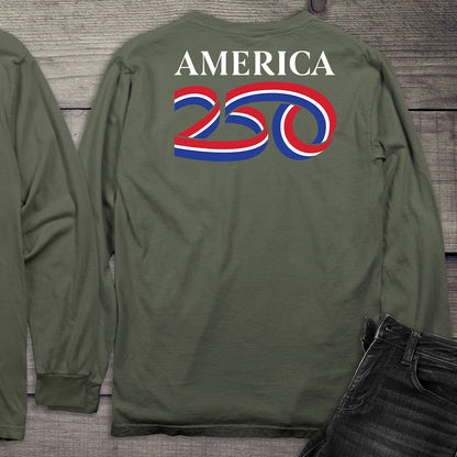 Official USA 250 White Long Sleeve Tee