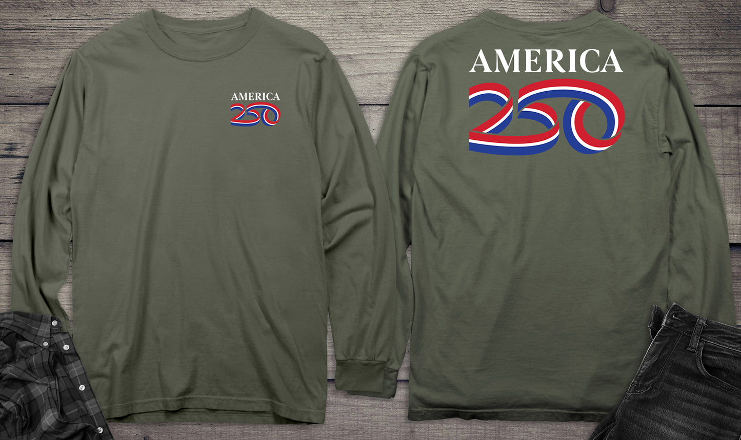 Official USA 250 White Long Sleeve Tee