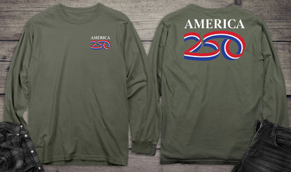 Official USA 250 White Long Sleeve Tee