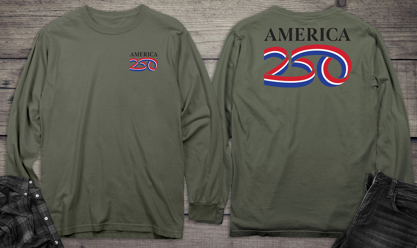 Official USA 250 Black Long Sleeve Tee