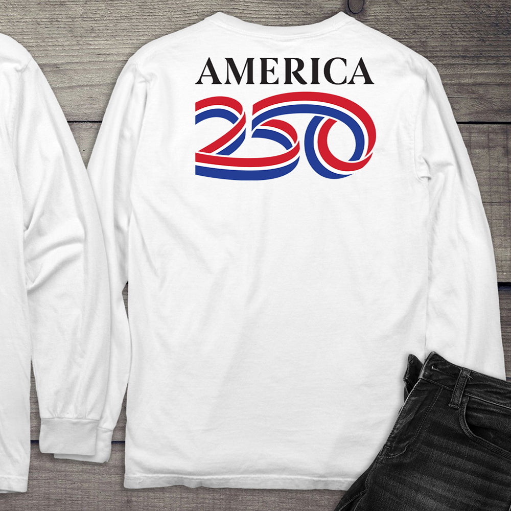 Official USA 250 Black Long Sleeve Tee