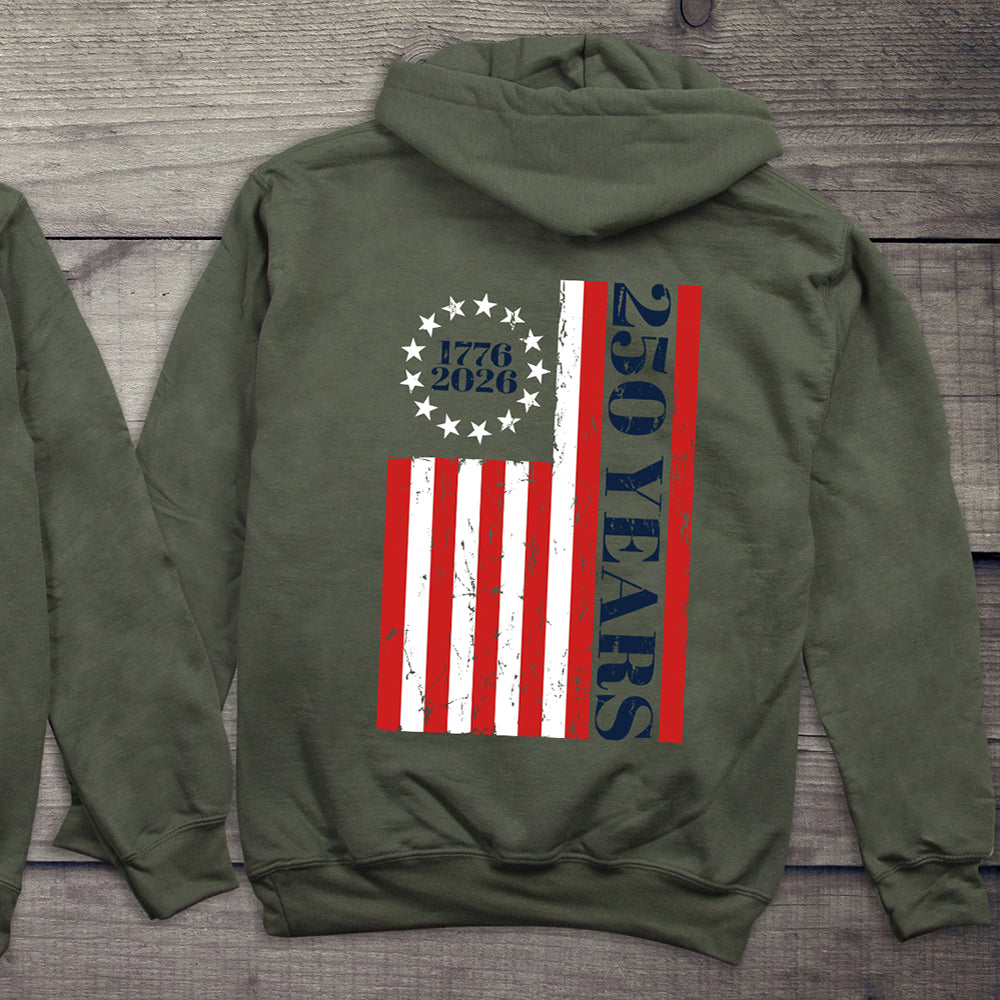 USA 250 Years Flag Hoodie