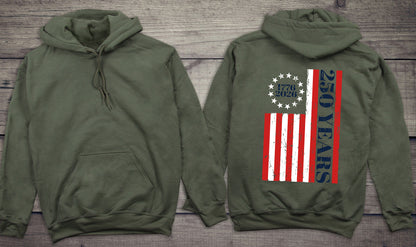 USA 250 Years Flag Hoodie