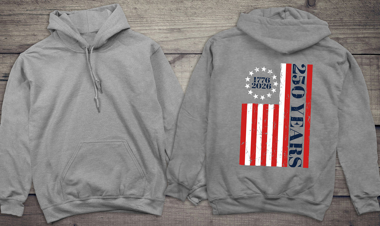 USA 250 Years Flag Hoodie