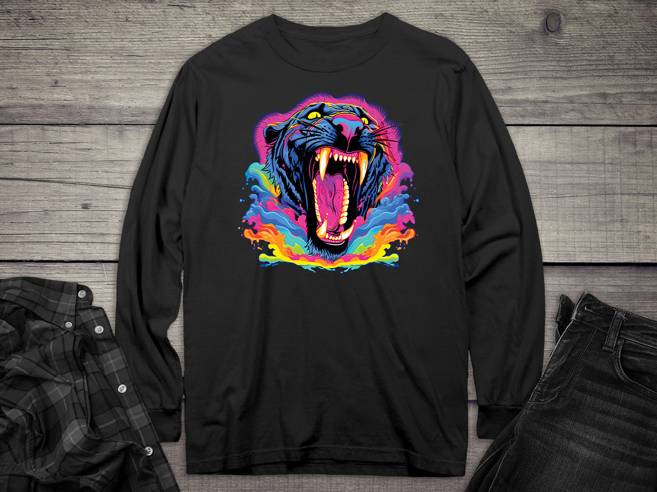 Colorful Panther Long Sleeve Tee
