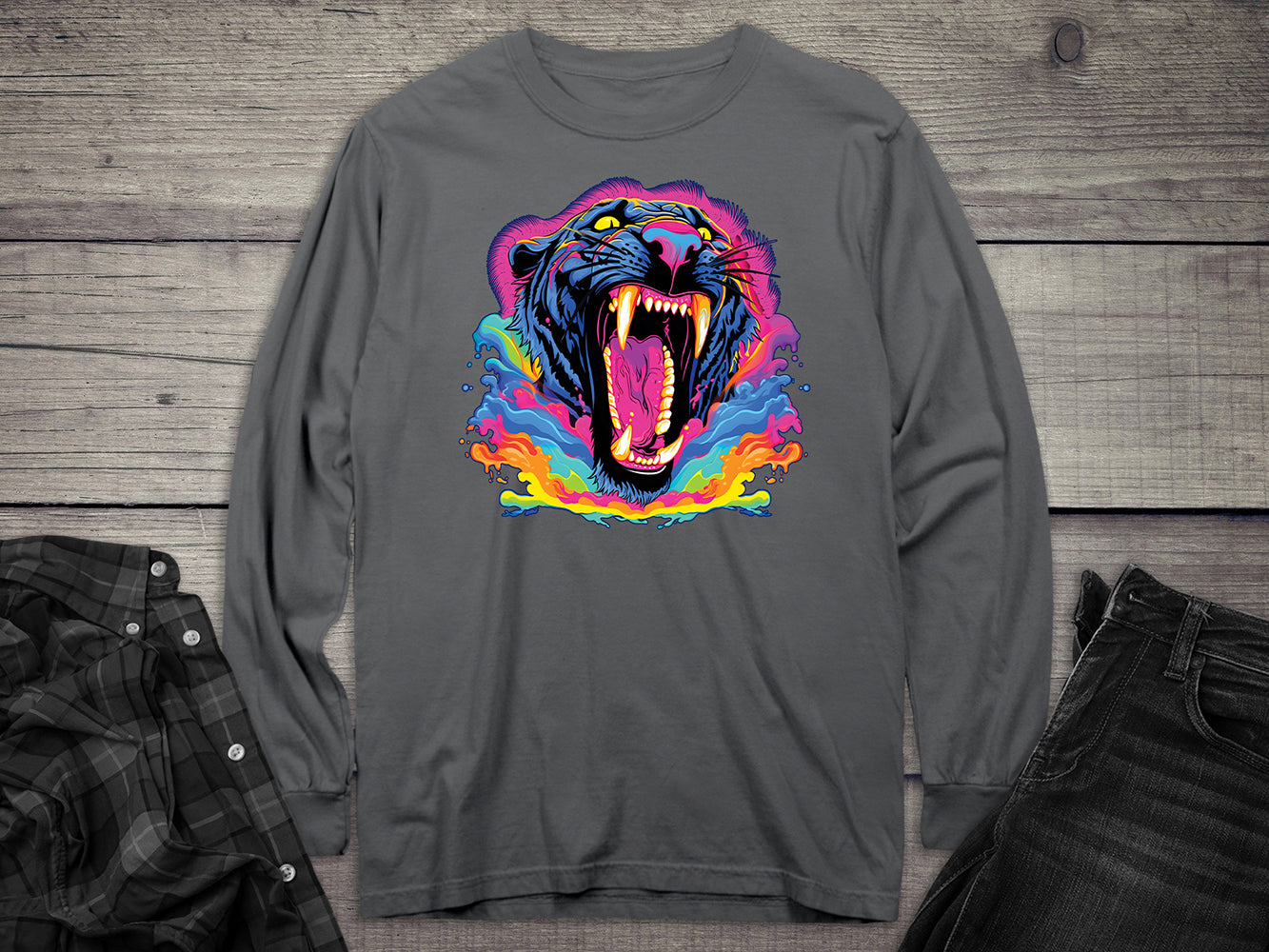 Colorful Panther Long Sleeve Tee