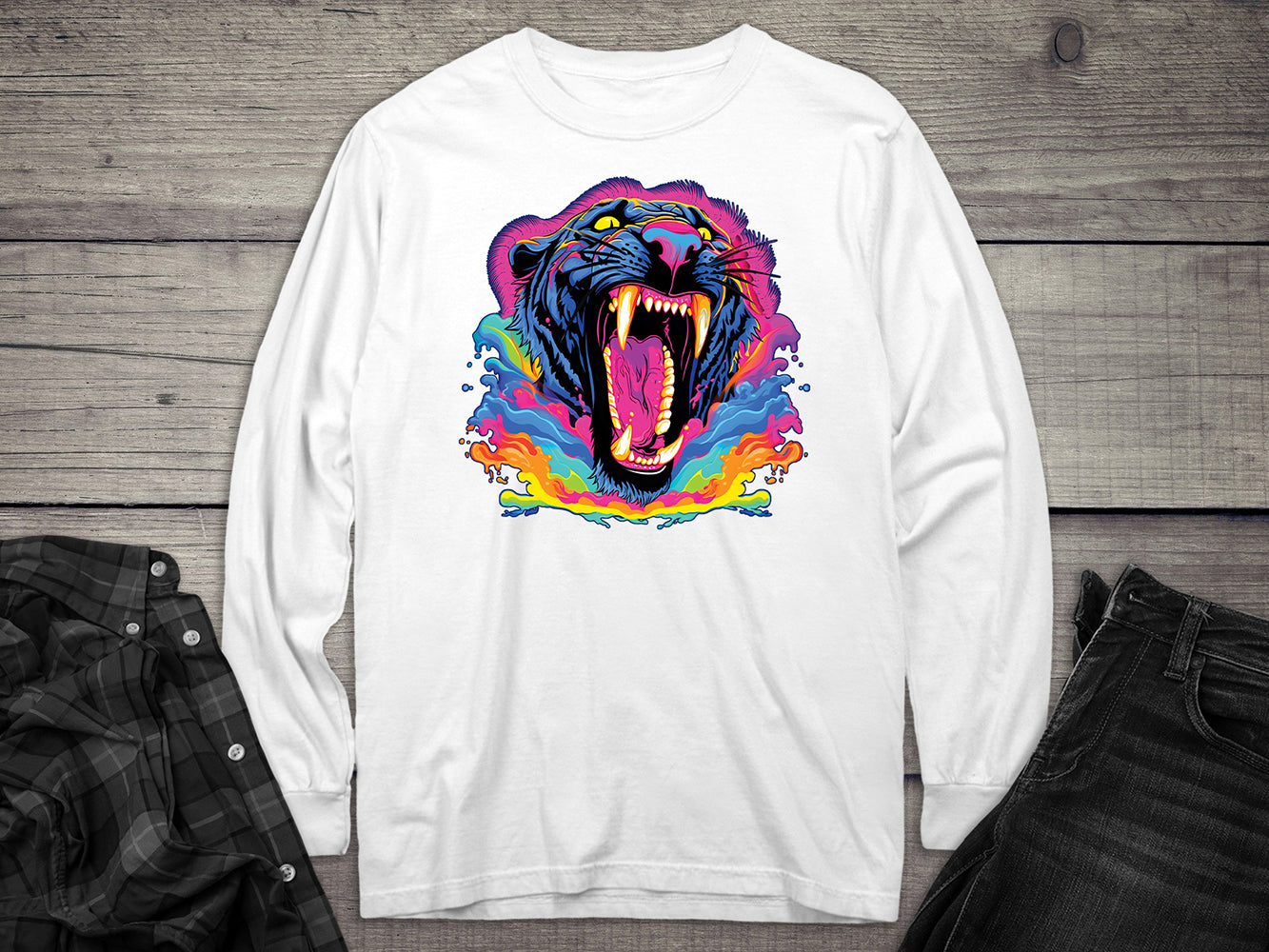 Colorful Panther Long Sleeve Tee