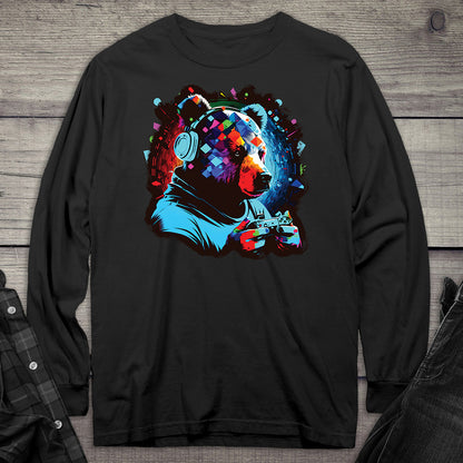 Gamer Bear Long Sleeve Tee