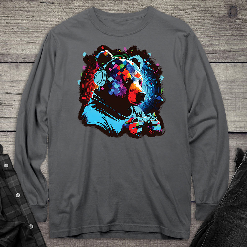 Gamer Bear Long Sleeve Tee