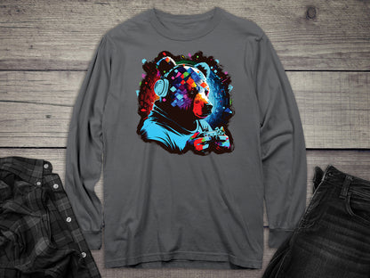 Gamer Bear Long Sleeve Tee