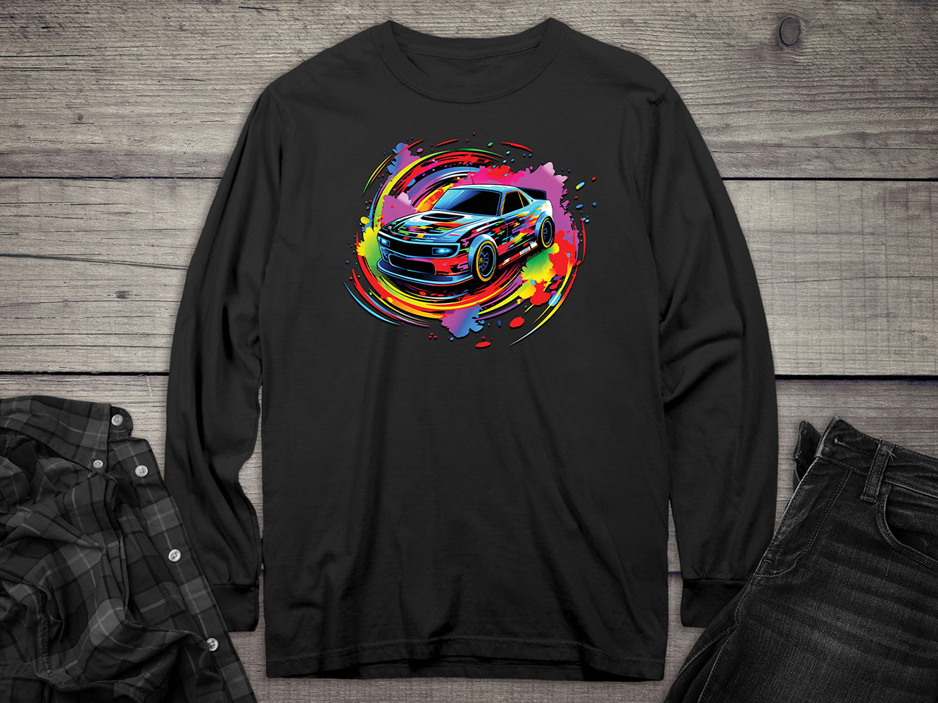 Car Swirl Long Sleeve Tee