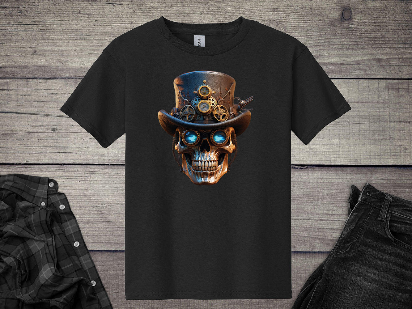 Steampunk Skull Youth T-Shirt