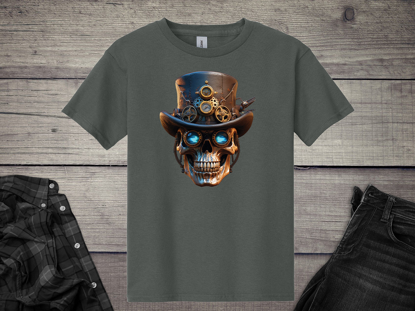 Steampunk Skull Youth T-Shirt