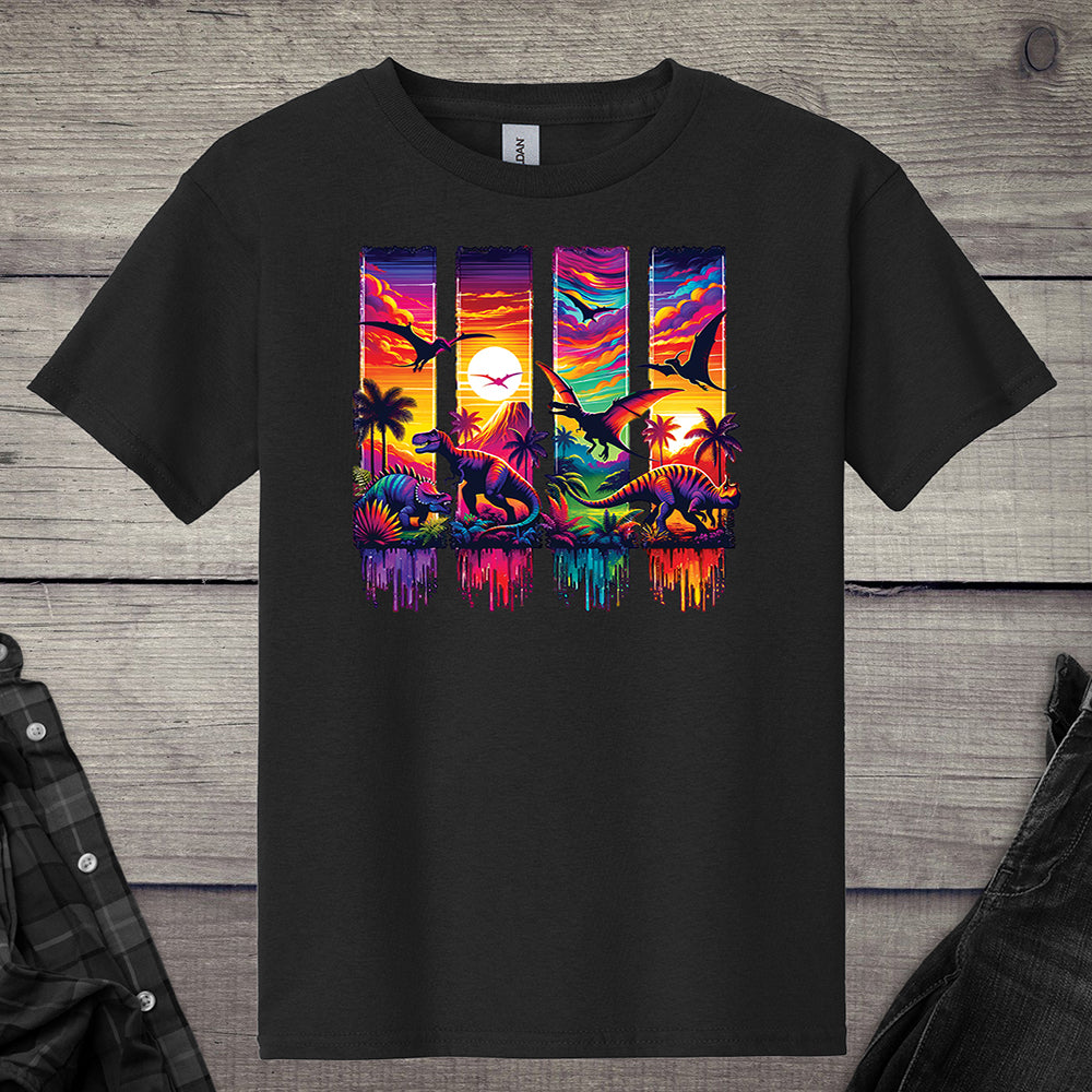 Colorful Dinosaurs Youth T-Shirt