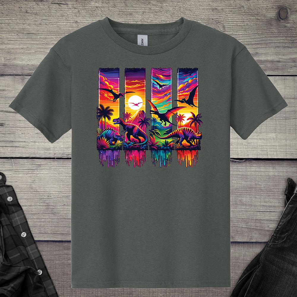 Colorful Dinosaurs Youth T-Shirt